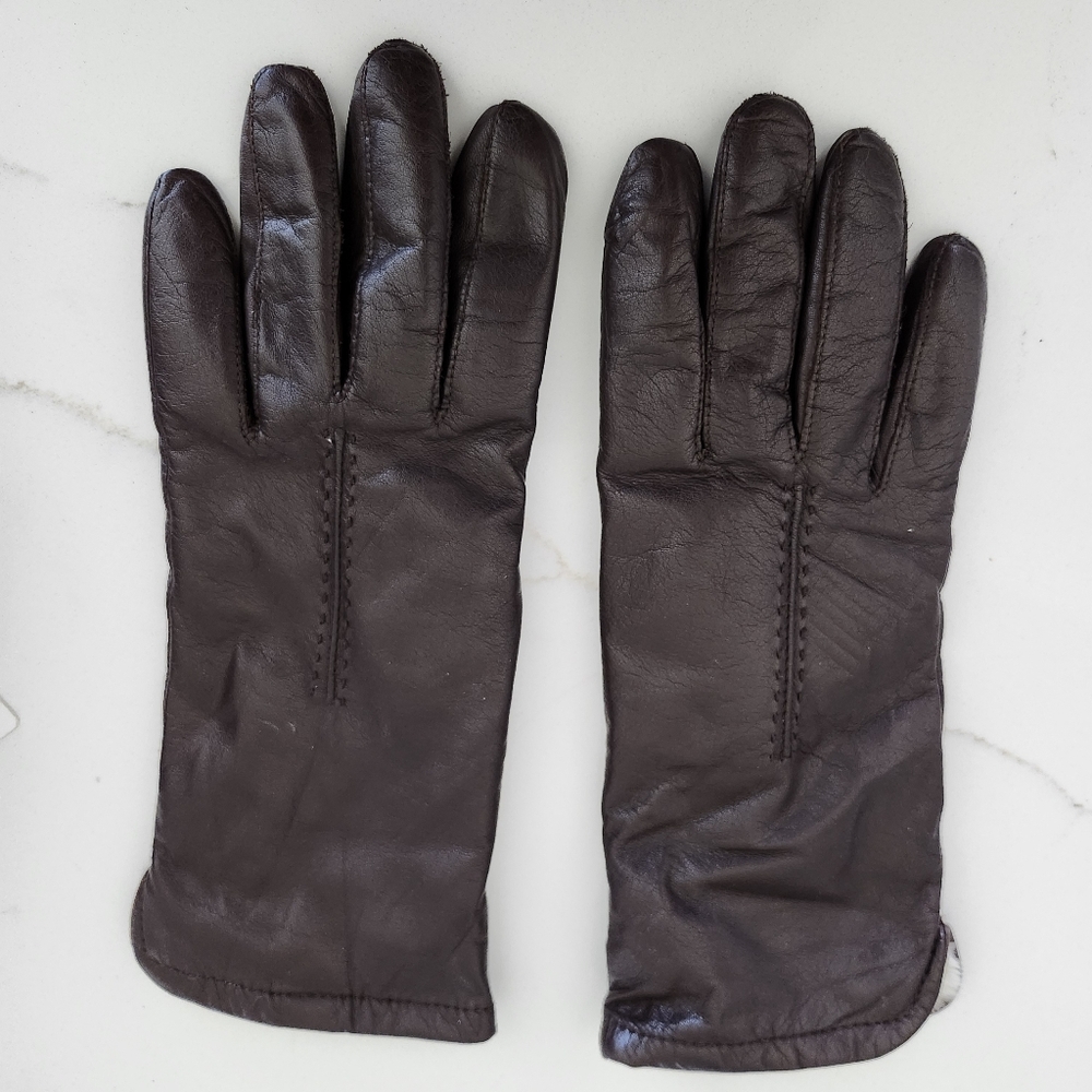 Fur-lined Leather Gloves